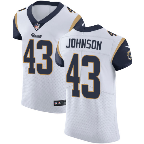 Nike Rams #43 John Johnson White Men's Stitched NFL Vapor Untouchable Elite Jersey - Click Image to Close